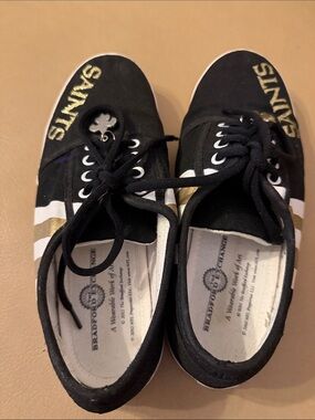 The Bradford Exchange Black, White & Gold Saints Sneakers
